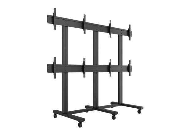 M PUBLIC VIDEO WALL STAND 4-SCREENS 65-75" BLACK