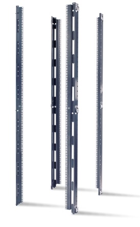 APC NETSHELTER SX 42U, 23" EIA MOUNTING RAILS FOR 750-MM WIDE ENCLOSURES, SQUARE HOLES QTY 4