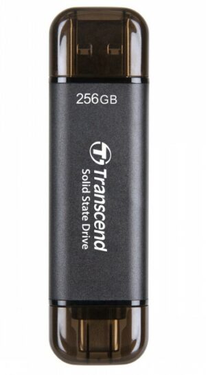 TRANSCEND 256 GB EXTERNAL SSD STICK, USB/USB-C 10GBPS - ESD310C