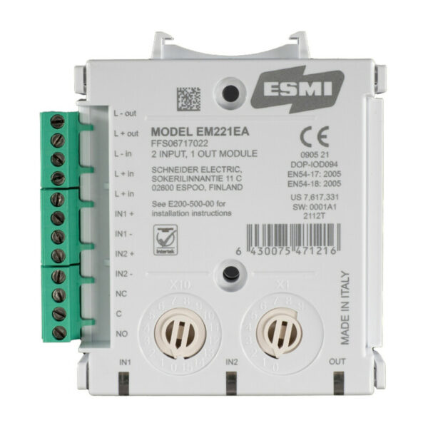 SCHNEIDER ELECTRIC ESMI - KESKUSYKSIKKÖTARVIKE - VALVONTA/OHJAUSYKSIKKÖ, EM221EA, SISÄLTÄÄ OIKOSULKUEROTTIMEN, SLC - FFS06717022