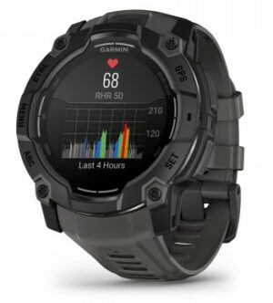 GARMIN INSTINCT 3 - 50MM, AMOLED BLACK BEZEL WITH CHARCOAL BAND.WW