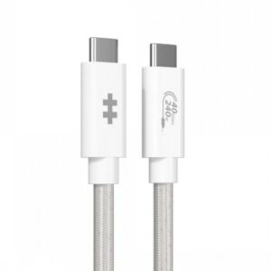 HYPER 1.2M USB4 CABLE, 240W PD3.1, BRAIDED, WHITE