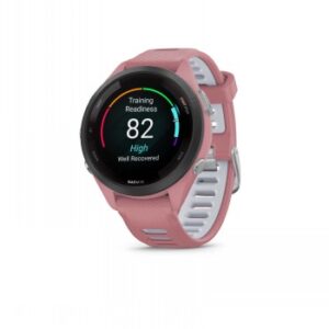 GARMIN FORERUNNER 265S, MUSTA KEHYS, VAALEANPUNAINEN KELLONRUNKO JA VAALEANPUNAINEN/UTUHARMAA SILIKONIHIHNA