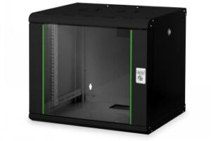 DIGITUS 9U WALL MOUNTING CABINET, UNIQUE 509X600X450 MM, COLOR BLACK (RAL 9005)