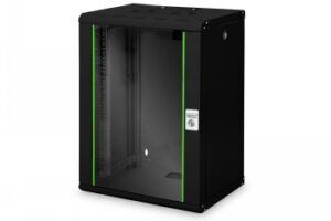 DIGITUS 16U WALL MOUNTING CABINET, UNIQUE 820X600X450 MM, COLOR BLACK (RAL 9005)