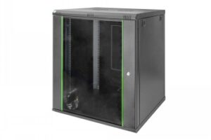 DIGITUS 16U WALL MOUNTING CABINET 789X600X600 MM, COLOR BLACK (RAL 9005)