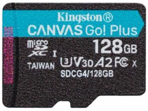 KINGSTON 128 GB CANVAS GO PLUS GEN4 MICROSD, A2, U3, V30 (200R/100W)
