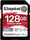 KINGSTON 128 GB CANVAS REACT PLUS V60 SD, UHS-II, U3, V60 (280R/100W)