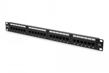 DIGITUS CAT 6 PATCH PANEL, UNSHIELDED, 24-PORT RJ45 24-PORT RJ45, 8P8C, LSA, 1U, BL, 482X44X109 MM, BL