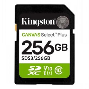 KINGSTON 256 GB CANVAS SELECT PLUS GEN3 SD, UHS-I, U1, V10 (150R)