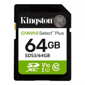 KINGSTON 64 GB CANVAS SELECT PLUS GEN3 SD, UHS-I, U1, V10 (100R)