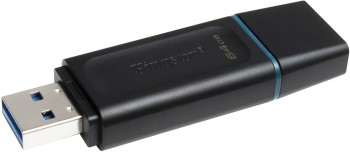 KINGSTON 64 GB DATATRAVELER EXODIA, USB-A 3.2 GEN1 (BLACK/TEAL)