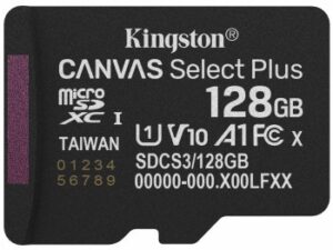 KINGSTON 128 GB CANVAS SELECT PLUS GEN3 MICROSD, A1, U1, V10 (150R)