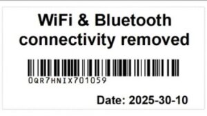 SAMSUNG WIFI + BT POISTO INFONÄYTÖSTÄ+TARROITUS JA DOKUMENTOINTI MAX 55"