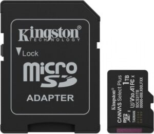 KINGSTON 1 TB CANVAS SELECT PLUS GEN3 MICROSD, A1, U3, V30 (150R) + ADAPTER