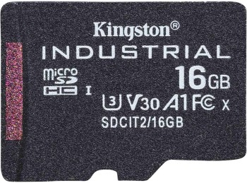 KINGSTON 16GB MICROSDHC INDUSTRIAL C10 A1 PSLC CARD SINGLE PACK W/O ADAPTER