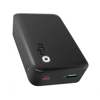 SBS POWERBANK 20000 MAH LED, 1XUSB-A AFC + 1XUSB-C PD20W, BLACK