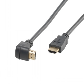 VIVANCO HDMI CABLE, M-M, 90° ANGLE, 4K/24HZ, BLACK
