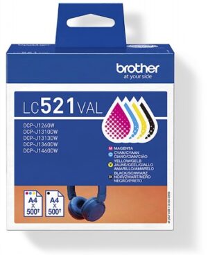 BROTHER LC521VAL VALUE PACK CMYK 4X500P