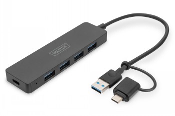DIGITUS USB 3.0 HUB 4-PORT, SLIMLINE