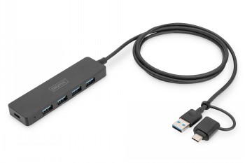 DIGITUS USB 3.0 HUB 4-PORT, SLIMLINE